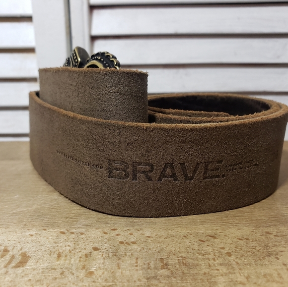 Vintage BRAVE BELTWORKS Brown Leather Belt main image 8